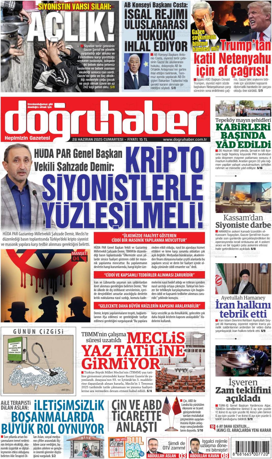 Gazeteler bugün ne yazdı? İşte manşetlerle Türkiye gündemi... 6